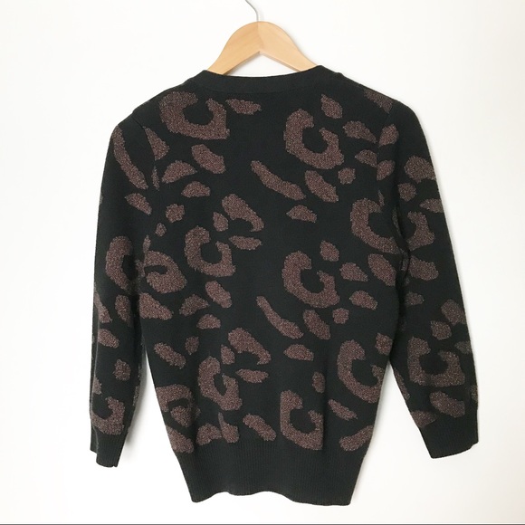 Takeout Leopard Print Cardigan Sweater - L - Picture 3 of 4